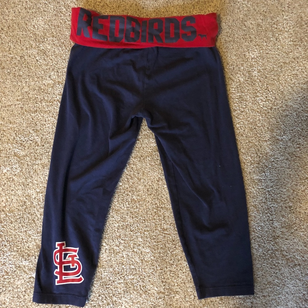 St. Louis Cardinals cropped PINK leggings